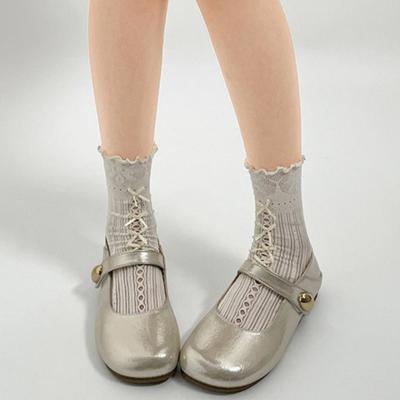 Women's Soft Leather Flat Bottom Mary Jane Shoes Spring Autumn New Style French Vintage Fairy Casual Elegant Commute Flats Shoes