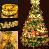 1-10M Christmas Luminous Lights Decoration Golden Ribbon Fairy String Lights for Home Party Christmas Tree Supplies Decor