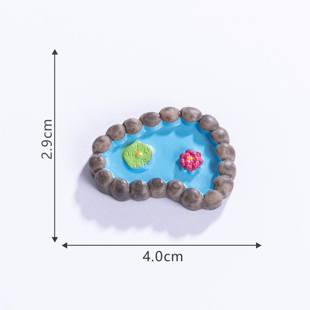 Creative Simulation Pool Figurine Ponds Model Resin Craft Moss Micro Gardening Landscape DIY Decorative Accessories