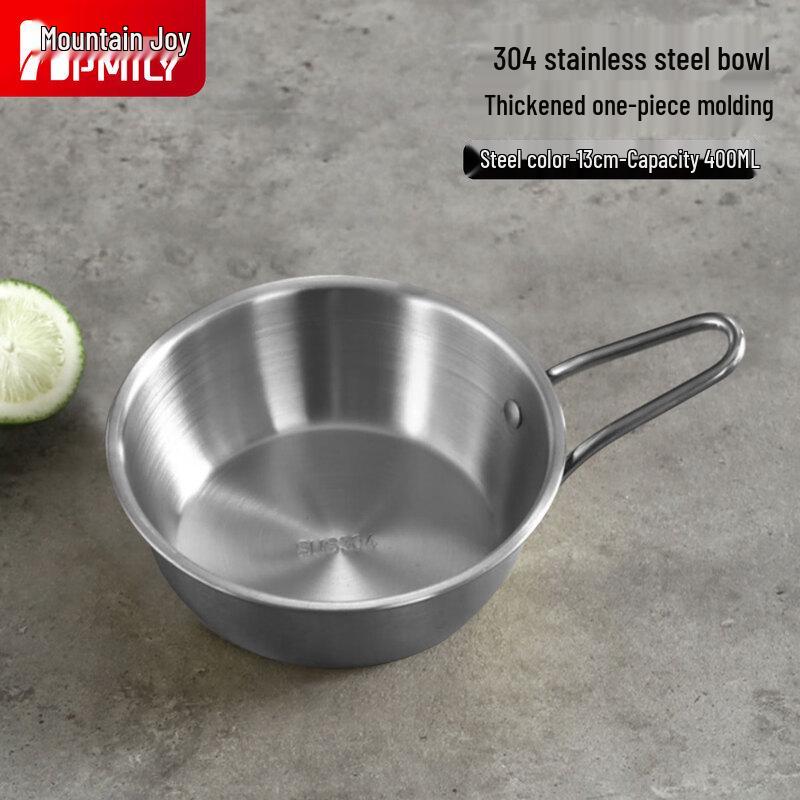 HPMILY 304 Stainless Steel Korean Style Noodle Bowl with Handle
