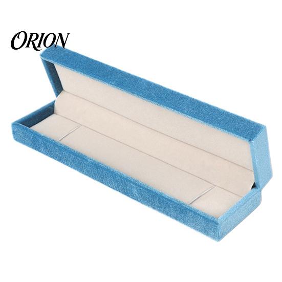 Portable Jewelry Case for Stores Sky Blue Velvet Box, Flip Top with Small Packaging Box Retail Soft Flannel Lining, Protective Container Bracelet And