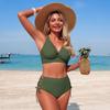 Swimwear New European and American Split Swimsuit Women's Nylon Bikini Spot Can Be Customized To Change Colors