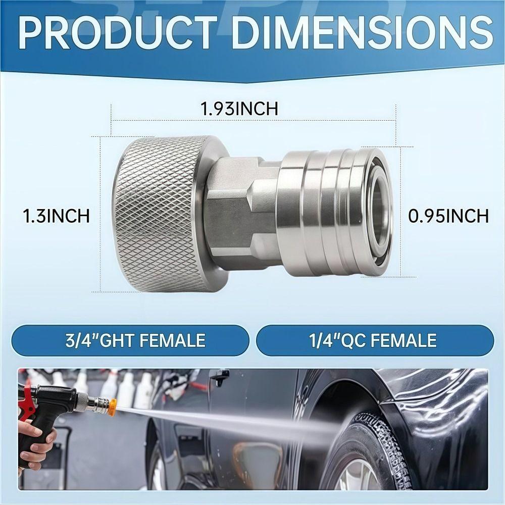 5 Nozzle Garden Hose To Power Washer Adapter Stainless Steel Hose Adapter Kit For Garden Etc