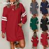 JPNTKY Moda Autunno Inverno Manica Lunga Girocollo Abiti Casual