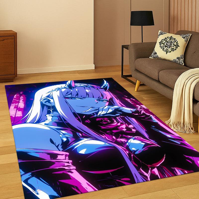 

Sexy Girl Zero Two DARLING in FRANXX Cartoon Carpet Rug for Bedroom Living Room Sofa Doormat Home Decor,Kid Area Rug Non-slip 40x60cm