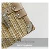 2025 Fashion Rivet Woven Straw Handbag - Versatile Trendy Shoulder & Crossbody Beach Bag