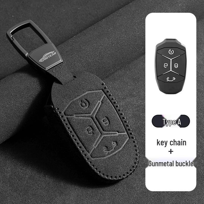 Lynk & Co Key Bag: Suede Trim Protective Case with High-Grade Buckle for Models 03/01/05/06/09.