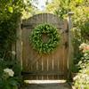 2pcs 20cm Artificial Eucalyptu Wreaths Spring Summer Round Faux Greenery Wreath for Wall Window Rustic Home Outdoor Indoor Decor