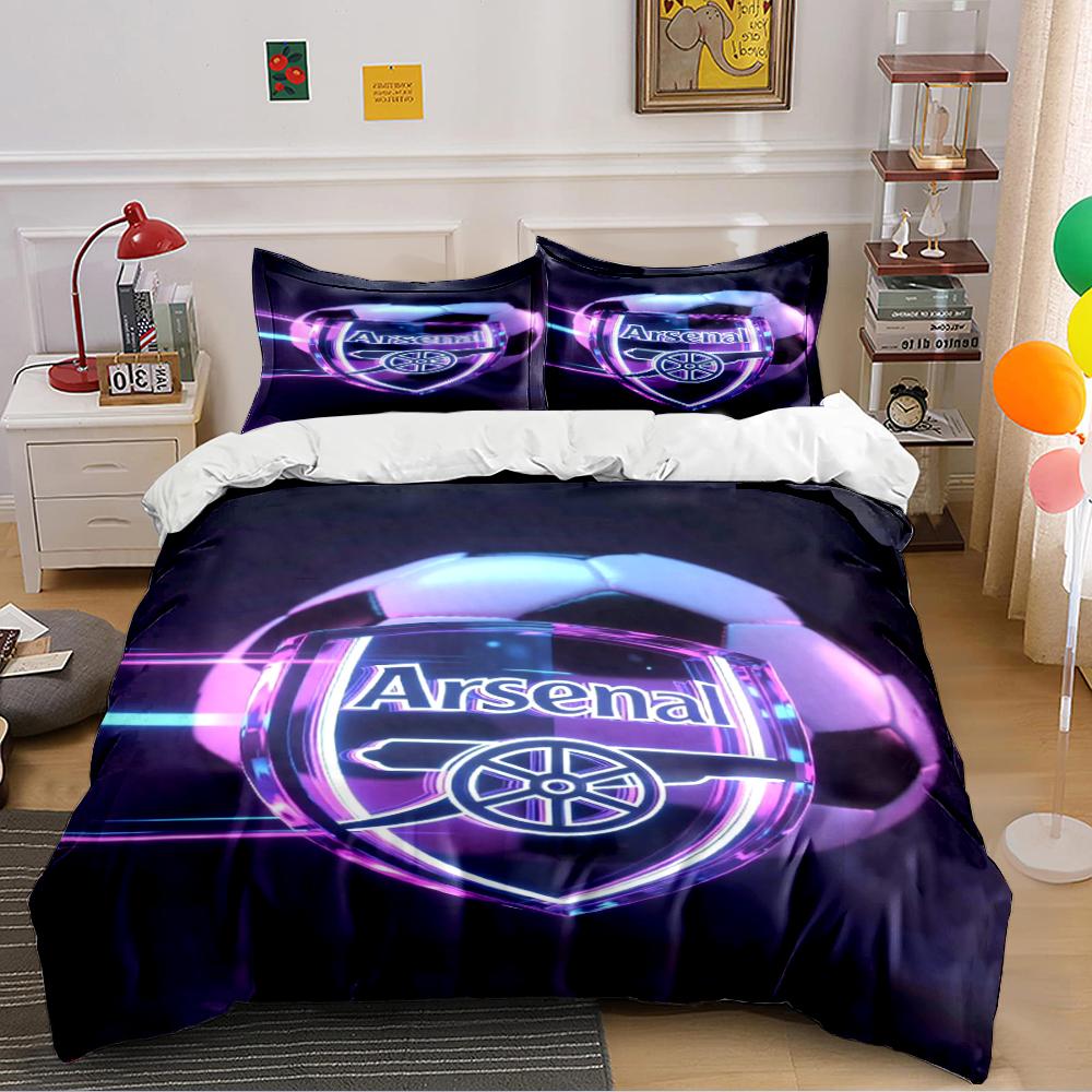 Arsenal Football Bedding Set Bedding Set (1 Duvet Cover, 2 Pillowcases, Duvet Not Included)