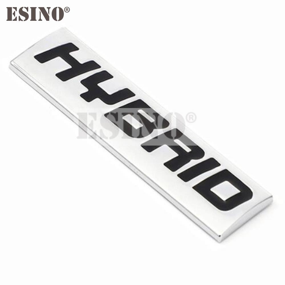Car Styling Hybrid 3D Rear Trunk Metal Chrome Zinc Alloy Emblem Badge Decal for Toyota Corolla Camry Prius Prado RAV-4 Tundra EA8