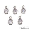 Alloy Charms Inlaid Zircon Heart Star Rhinestone Pendant Accessory For DIY Earring Necklace Accessories
