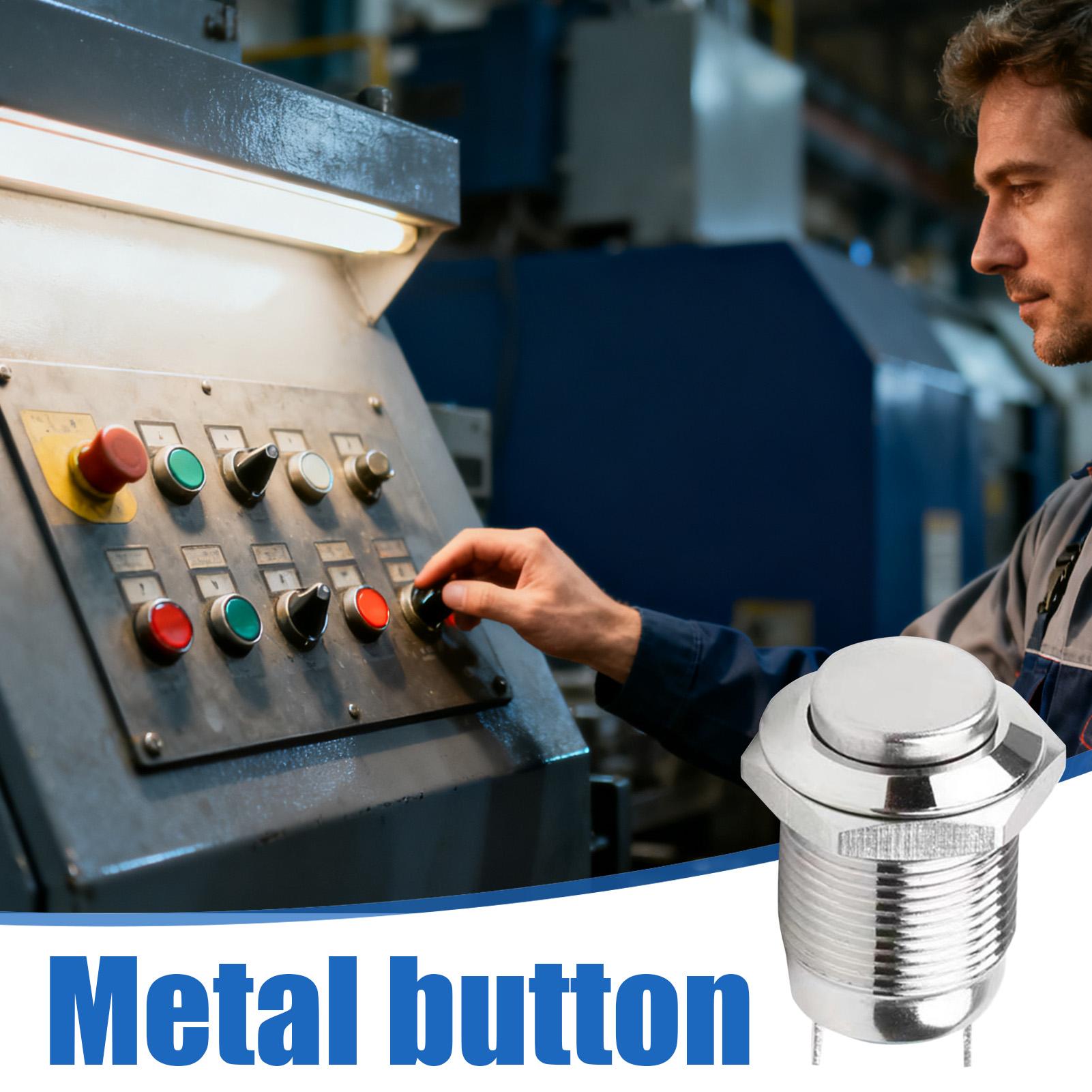 

Small Push Button 12mm Multifunctional Self-Resetting Round Metal Momentary Push Button On Off For Home Electronics Workshop China Mainland