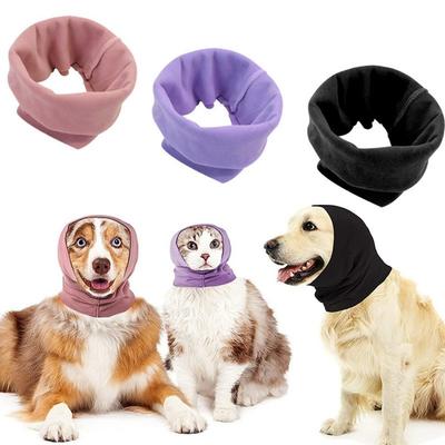 Schallisolierende Hunde-Ohrenschützer Elastische Haustier-Beruhigungs-Haube Warme Haustier-Ohrenabdeckung für Haustiere beim Schwimmen & zur Fellpflege
