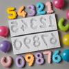 2PCS Non-stick Number Lollipop Silicone Mold Handmade Sugarcraft Mold Chocolate Mold  Wax