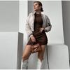 2025 Fashion Women Sexy Bodycon Bell Sleeve Dress Spring Summer New Elegant Slim Fit High Waist Printed Short Skirt
