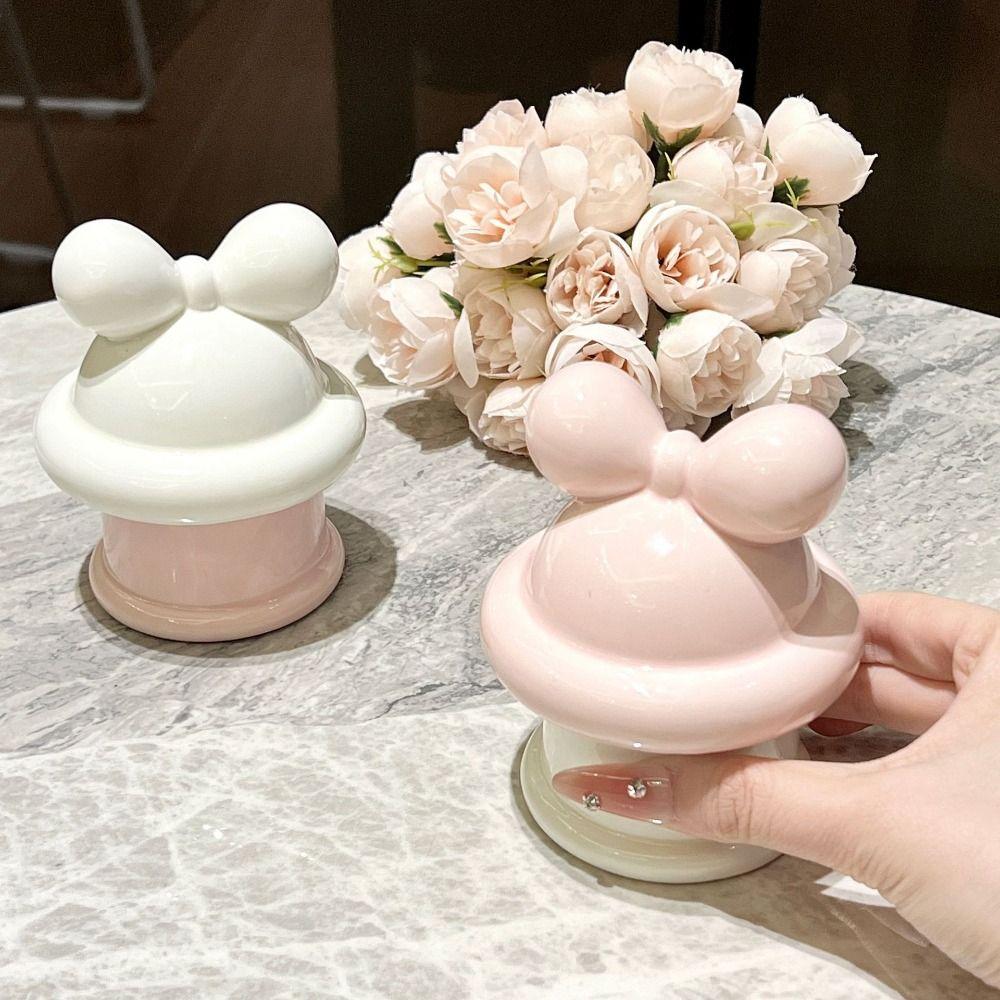 Ceramic Dental Floss Storage Box Creative Toothbridge Holder Toothpick Dispenser  Home Office
