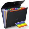 File Organizer Expanding File Folder, 13 Pockets , A4 Letter Size Paper Document Receipt Folder For Classroom, Home, Office And Travel
