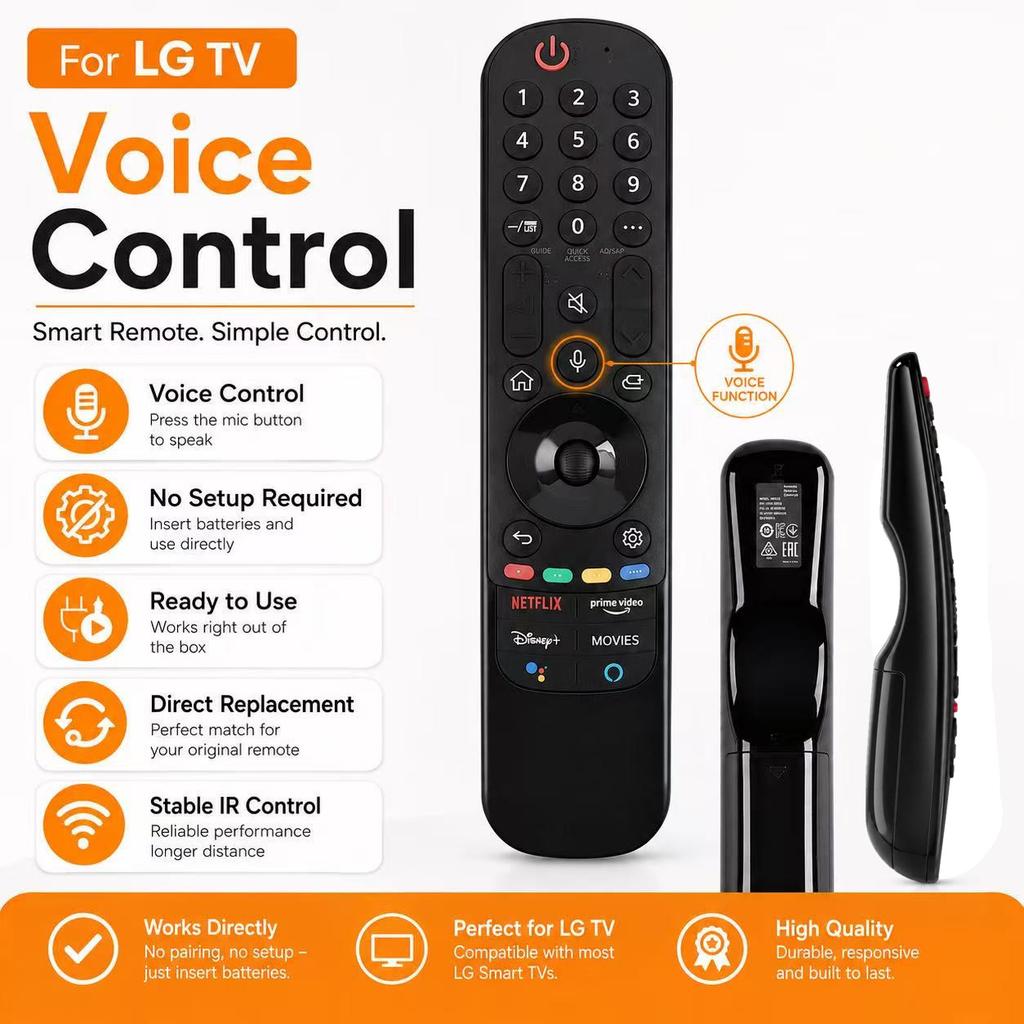 Magic Remote Control For LG 2019-2024 Smart TVs AN-MR21GA AN-MR22GA AN-MR23GA AN-MR24GA With Voice And Pointer Function
