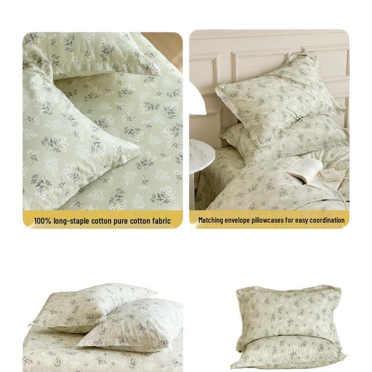 2025 New Style Pure Cotton Pillowcase Set: Simple Twill 48x74 Household Cover (Set of 2)