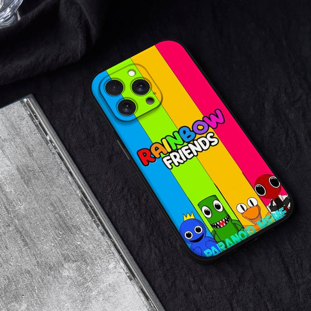 Rainbow Friends Toy Cartoon Game Phone Case For Iphone 17 16 15 11 13 14 Pro Max X Xr Xs Max 12mini Black Shell Cover Case