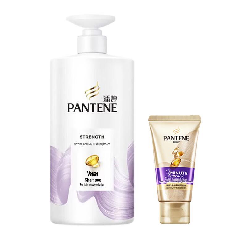 Pantene Strong Root Nourish Shampoo 750g & 3 Min Conditioner 40ml
