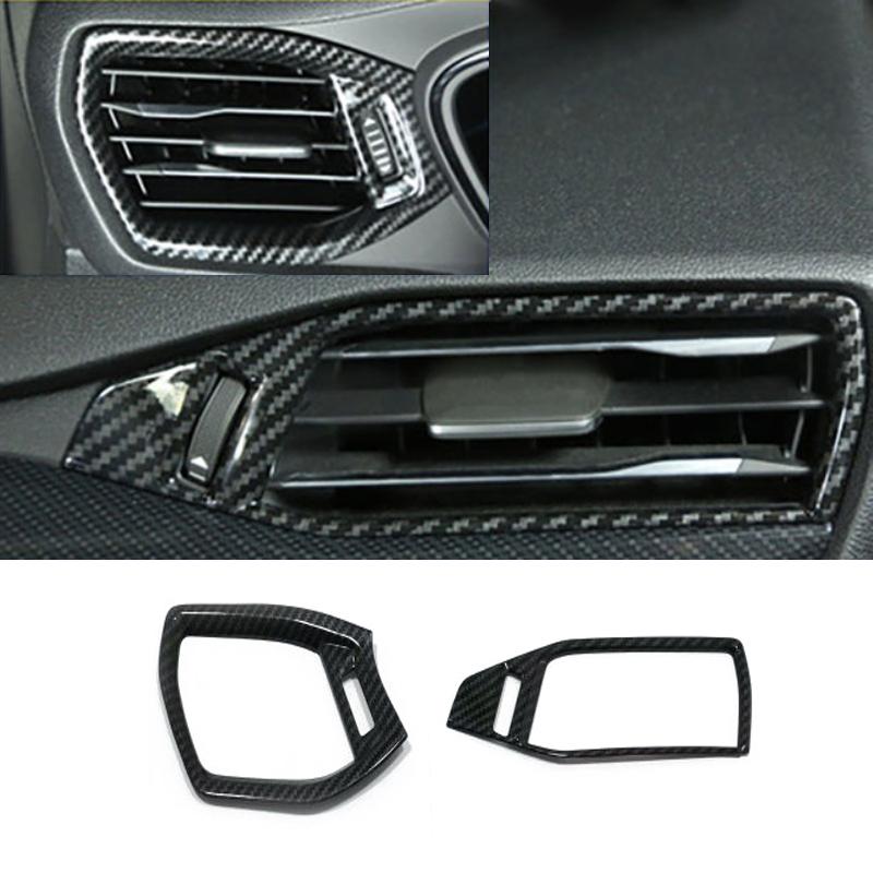 For Ford Focus MK4 Carbon Fiber Look Interior window swtich gear Steering Wheel Headlamp air Switche Button Cover Trim