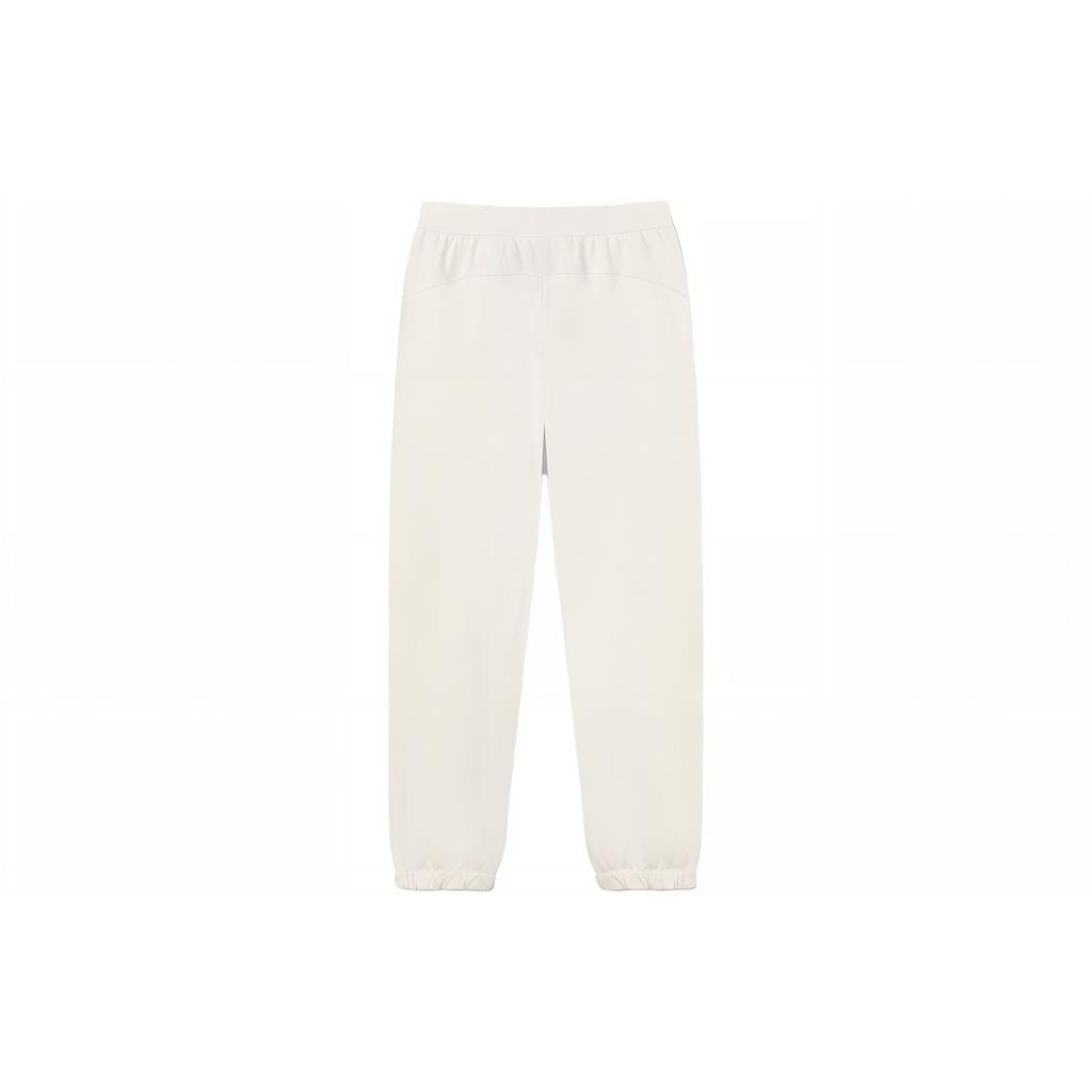 Fila Solid Color Drawstring Cuffed Casual Knitted Sports Pants Women Bottoms Water-White F11W339611A-IV