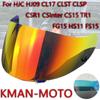 Vizor HJ09 pentru HJC CL17 CLST CLSP CSR1 CSInter CS15 TR1 FG15 HS11 FS15 Accesorii cască HJ09 rezistente la vânt, praf, protecție UV