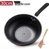 German Crystal Non-Stick Oilless Wok: Smoke-Free Flat Bottom Stir-Fry Pan for Induction & Gas Stoves.