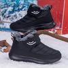 Warm Plush Winter Ankle Boots Men Women Non-slip Outdoor Walking Trekking Booties Hook&loop Cotton Shoes