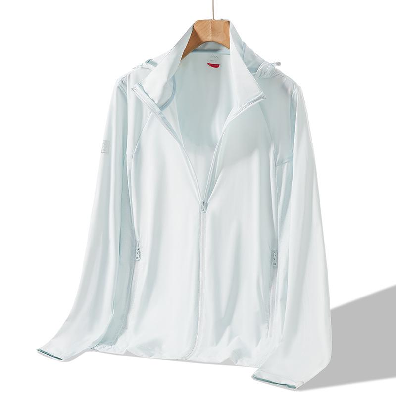 High-Quality Summer UV Protection Ice Silk Hooded Jacket with Stand Collar
