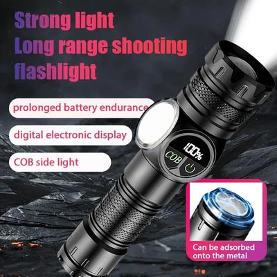 20W Stärkste LED-Taschenlampe Weißer Laser LED-Blitzlicht USB-wiederaufladbar Zoom-Taschenlampe Weitreichende Lampe Camping-Laterne