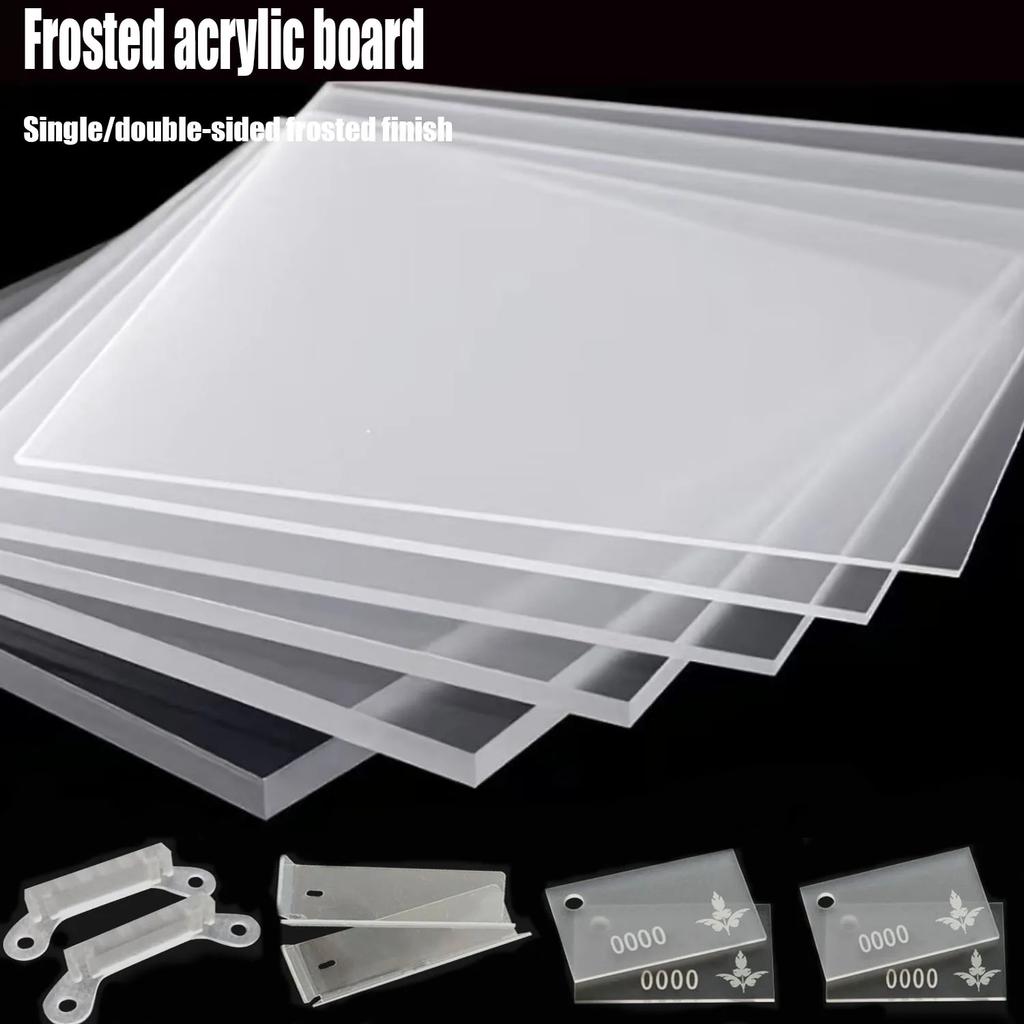 1-10pcs 2-10mm Thick Acrylic Frosted Board, Easy to Cut for Display & Decor Signs , Matte Acrylic Sheet for DIY & Crafts.