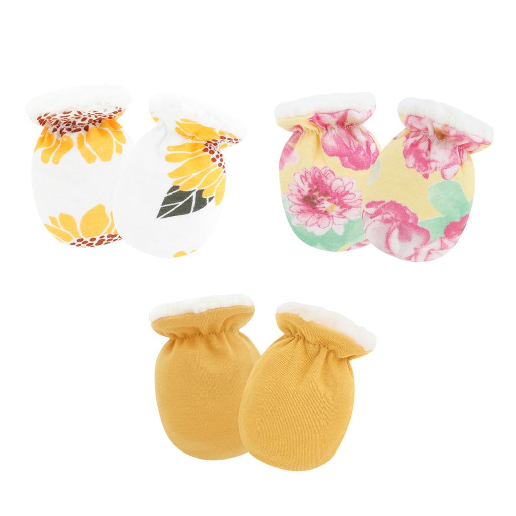 3Pair Thickened Lamb Wool Baby Gloves Anti Scratch Soft Elastic Winter Warm Newborn Mittens Infant Hand Covers Comfortable Protective Gear 0-1 Years