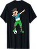 Dabbing Soccer Boy - Uzbekistan Jersey Uzbekistani Football T-Shirt