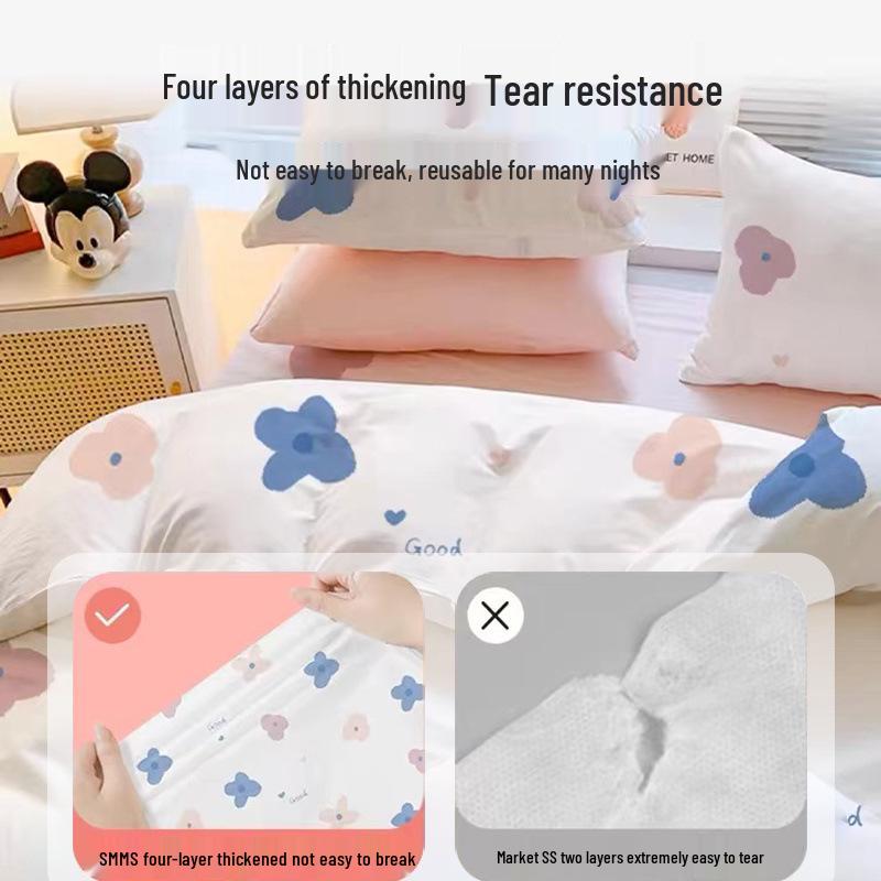 Przenośne, jednorazowe prześcieradła i poszewki na poduszki zapobiegające zabrudzeniu, do hotelu i podróży