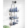 Shower Caddy Hanging Bathroom Organizer: Over Head Adjustable Rack for Tall Showerhead - Extra Large Storage Shelf for Big Shampoo Bottles with Soap