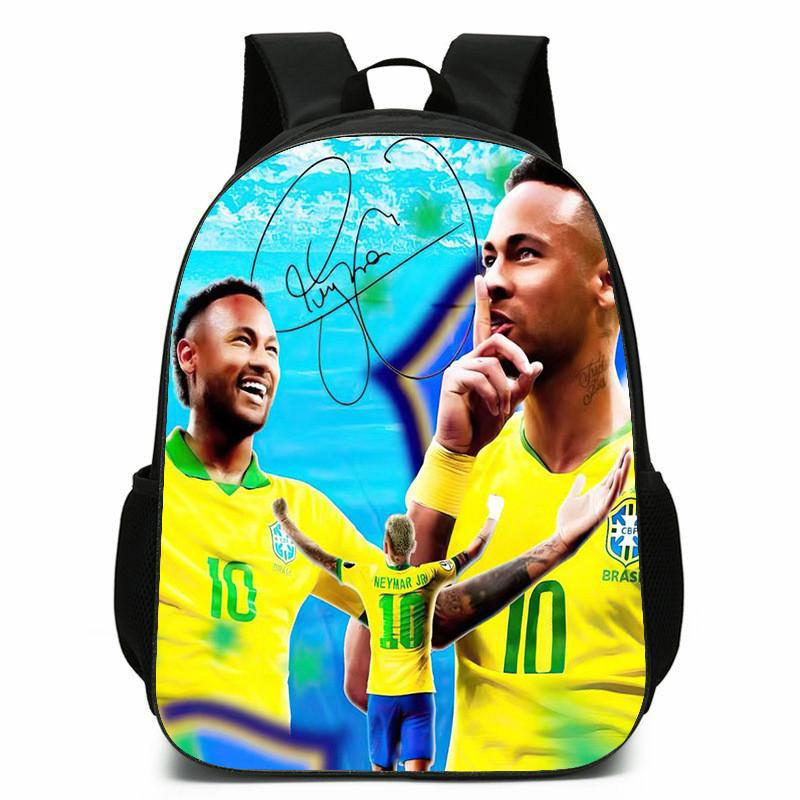 Football Messi Anime Cartoon Character Student Backpack For Kids Schooling