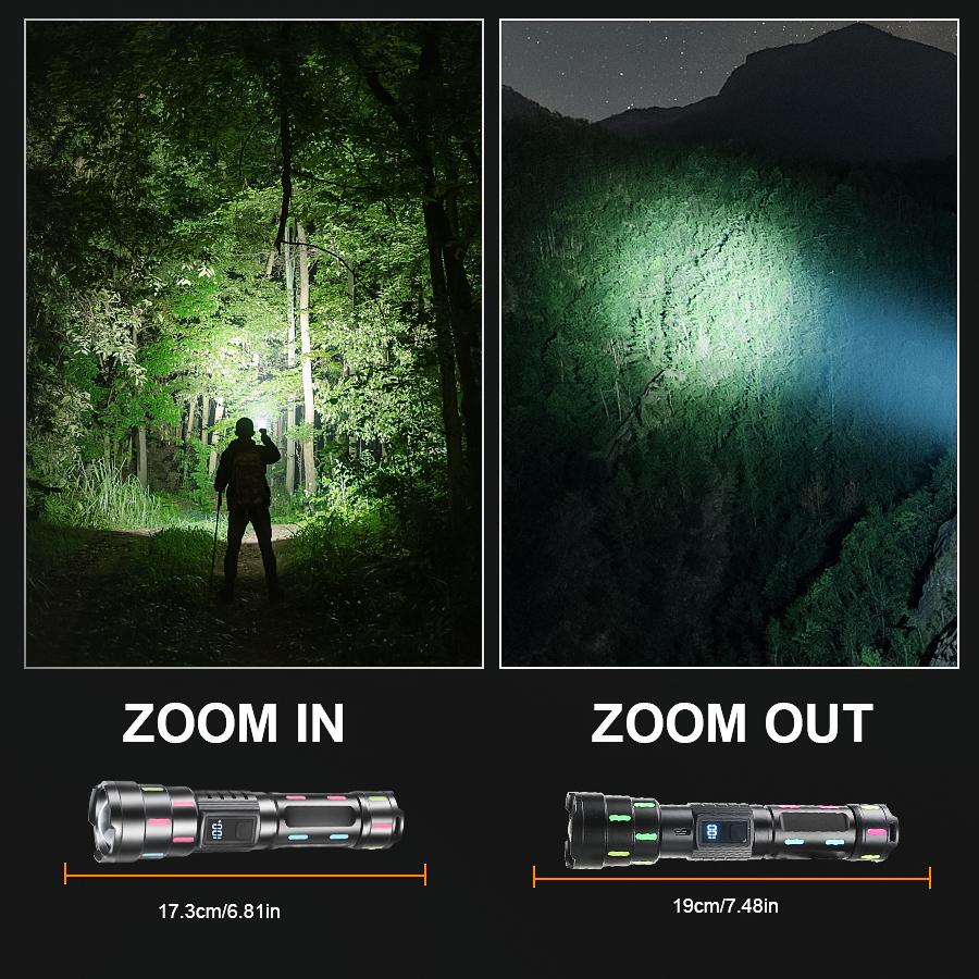 Ultra Powerful 10000LM LED Flashlight Rechargeable Tactical  Zoomable Emergency Torch Use 26650 Battery Camping Fishing Lantern
