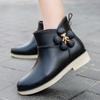 Fashion Women's Rain Boots Trendy Rain Shoes Short Tube Platform Comfortable Water Shoes Lady Wind Waterproof Martin Boots