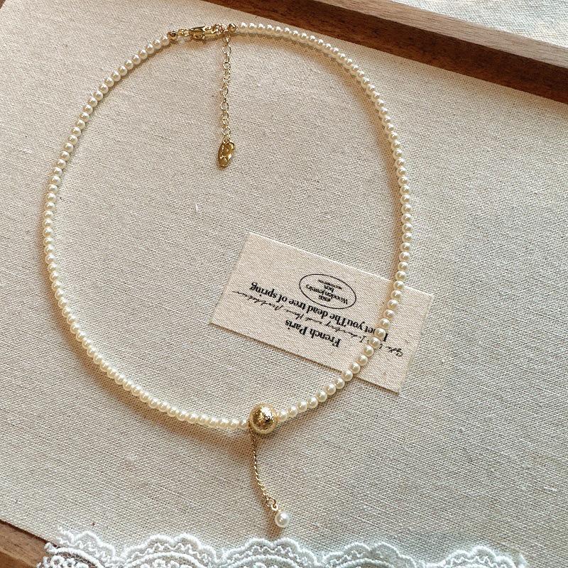 Elegant Fishtail Pearl Necklace with Tassel Pendant for Women