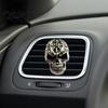 Halloween Car Interior Decoration Skull Air Vent Clip, Retro Alloy Dashboard Decorative Accessories Trim Funny Head Auto Personalized Gift for Lovers