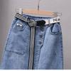 Spring Summer Women's Irregular A-line Denim Skirt Elastic High Waisted Buttocks Wrapped Skirts for Women Casual Clothing