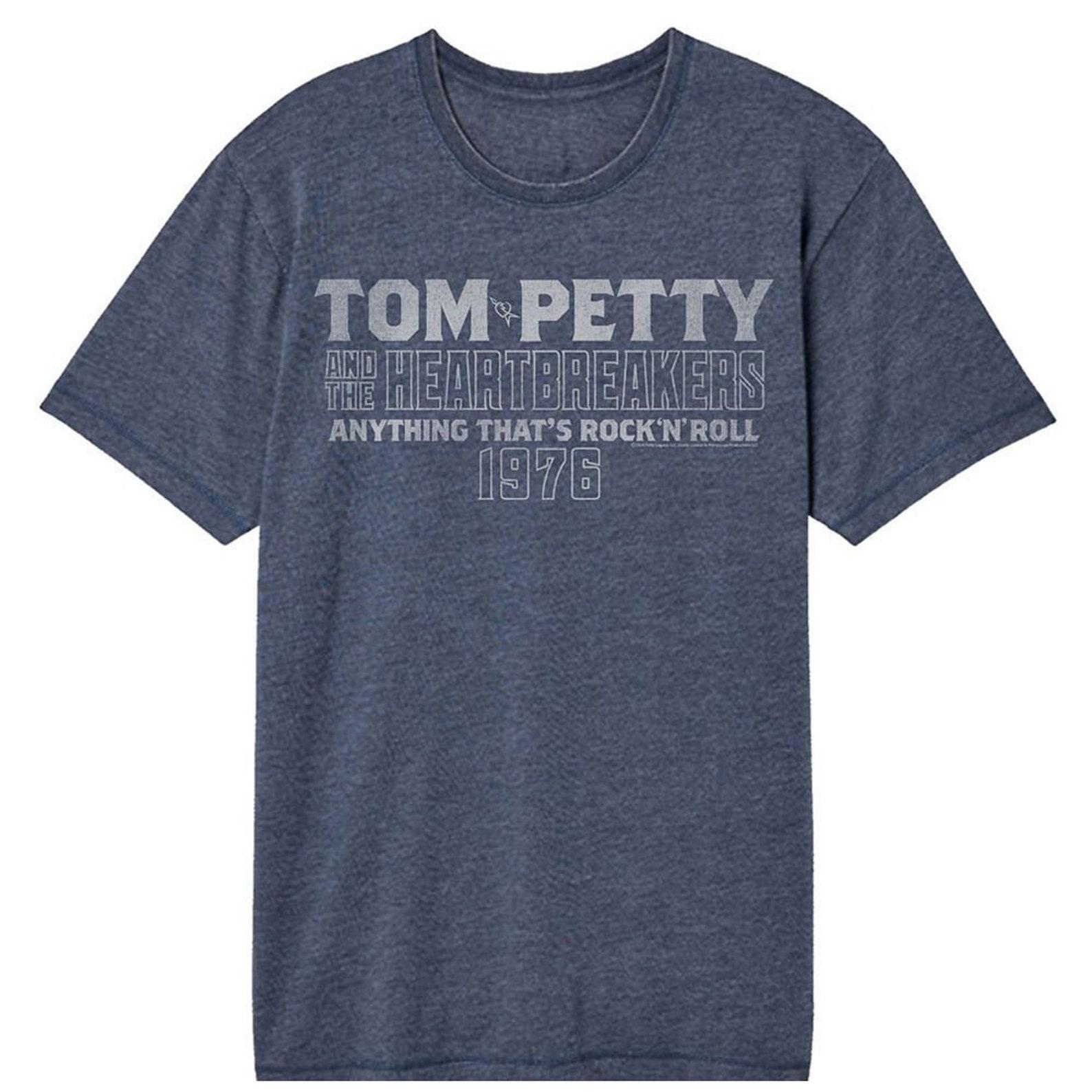 Tom Petty Stacked Text Navy T-Shirt 4XL