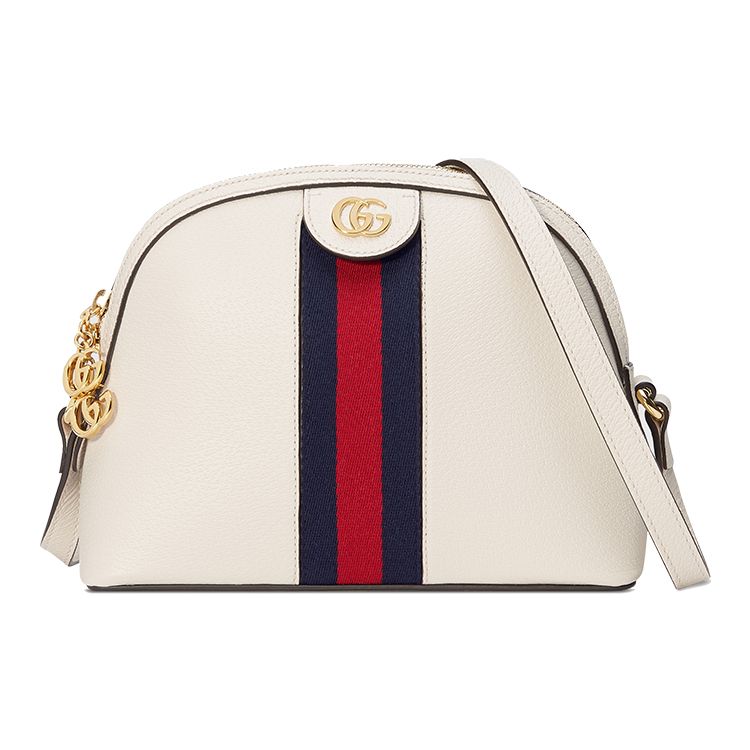 

Gucci Ophidia White Leather Web Stripe Dome Crossbody Bag For Women Daily Use Basic Set (Bag+Dust Bag)