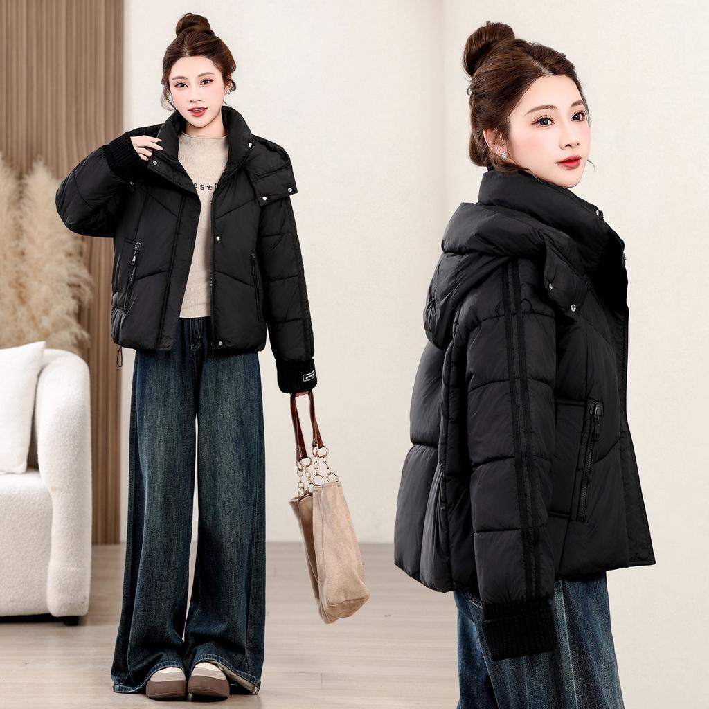 Wool cuffs winter new loose warm long cotton clothes fashion thickened short bread clothes jacket