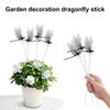 Flexible Dragonfly Sculpture Pvc Dragonfly Yard Art 3d Dragonfly Garden Stakes for Indoor Outdoor Plant Decor for Window