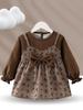 Baby Girl's Reversible Princess Coverall Dress Bib: Waterproof, Stain-Proof for Autumn/Winter