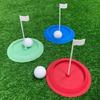 Golf Putting Cup and Flags Soft Rubber Practice Putting Cup Golf Putter Green Cup Training Aids Supplies Easy to Use