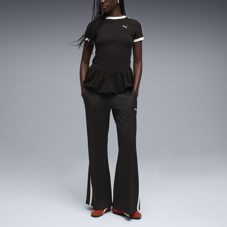 Puma FW25 T7 Relaxed Flared Pants With Animal Print Women pants 637408-01